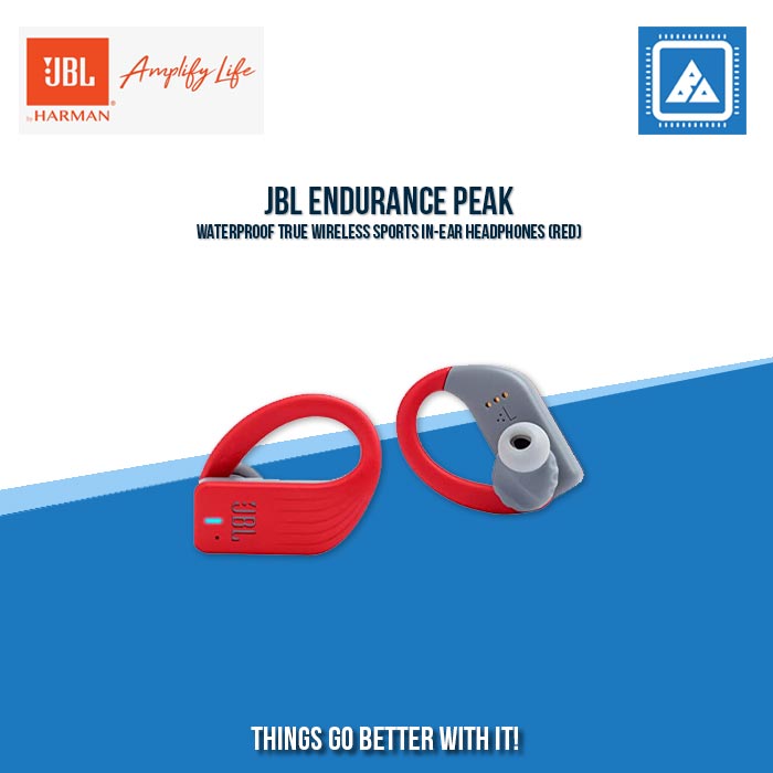 JBL ENDURANCE PEAK WATERPROOF TRUE WIRELESS SPORTS IN-EAR HEADPHONES (RED) JBL ENDURANCE PEAK WATERPROOF TRUE WIRELESS SPORTS IN-EAR HEADPHONES (RED)